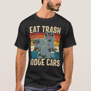 Eat Trash Dodge Cars Retro Racoon Trash Panda T-Shirt