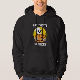 Eat Treats Do Tricks Halloween Scary Skeleton Tric Hoodie