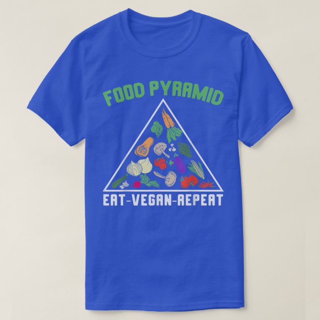 Eat Vegan Repeat Veganism Vegetarian Healthy Green T-Shirt (Design Front)
