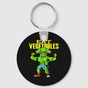 Eat Vegetables Funny Broccoli Fitness Strengthspor Key Ring
