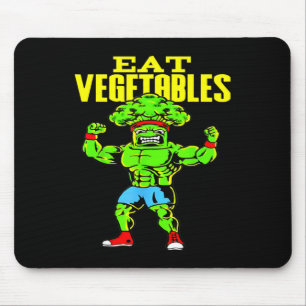 Eat Vegetables Funny Broccoli Fitness Strengthspor Mouse Pad