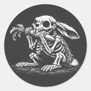 Eat Veggies – Dead Rabbit by BurnsInHell Classic Round Sticker