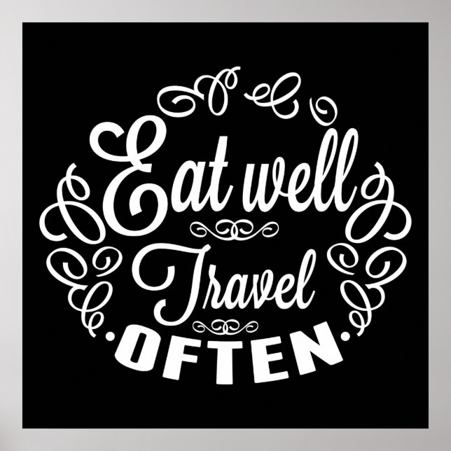 Eat well Travel often Poster (Front)