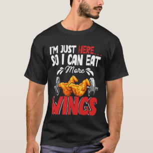 Eat Wings Food Lovers Humour Fitness Gym Workout C T-Shirt