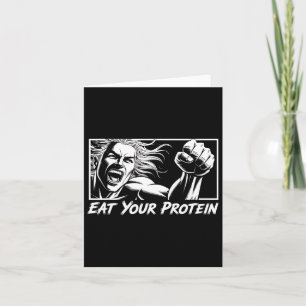 Eat Your Protein Anime Gym Manga Bodybuilding Fitn Card