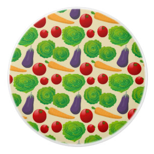 Eat Your Vegetables Ceramic Knob