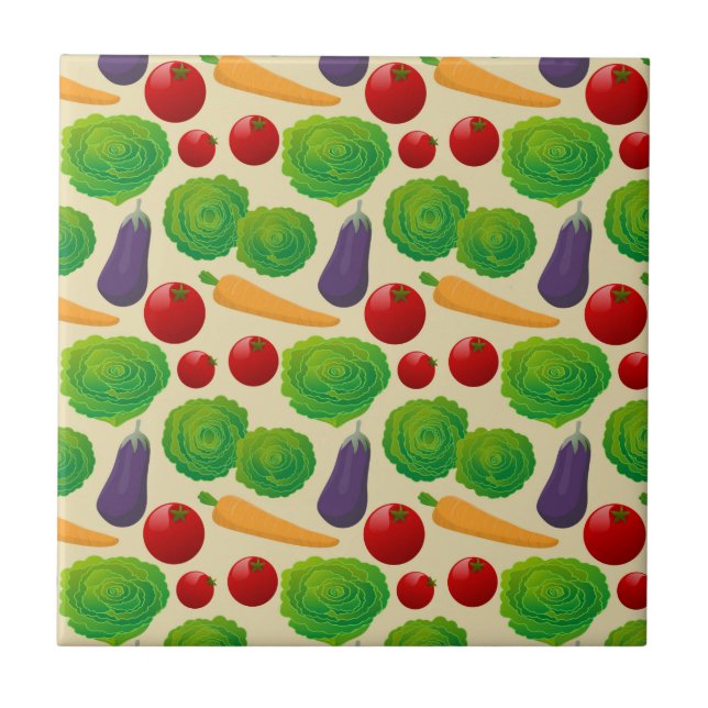 Eat Your Vegetables Ceramic Tile (Front)