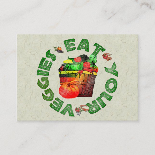 Eat Your Veggies Business Card (Front)