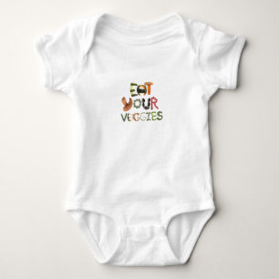 Eat Your Veggies Cute Baby Bodysuit