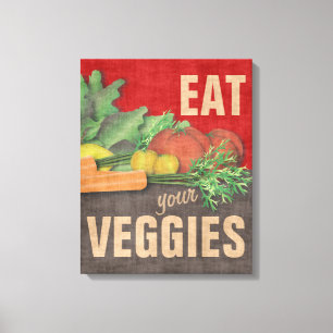 Eat Your Veggies Kitchen Wall Decor Art