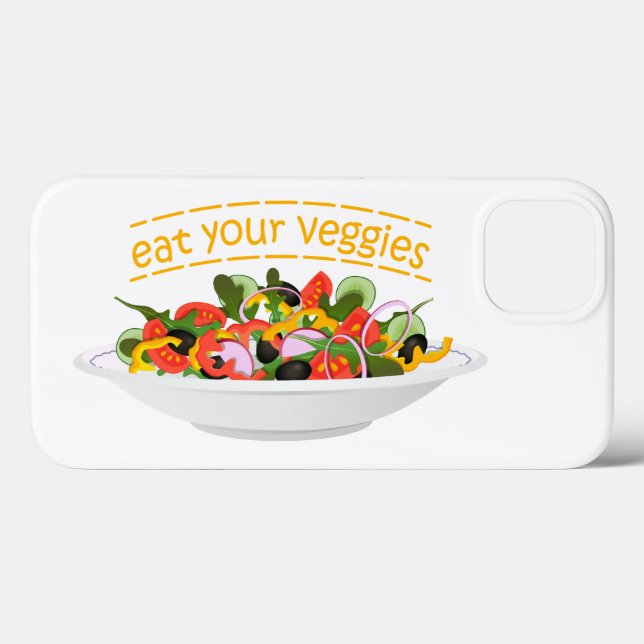 Eat Your Veggies Quote fresh salad mix bowl Case-Mate iPhone Case (Back (Horizontal))
