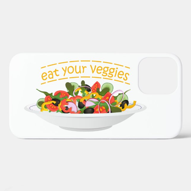 Eat Your Veggies Quote fresh salad mix bowl Case-Mate iPhone Case (Back (Horizontal))