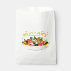 Eat Your Veggies Quote fresh salad mix bowl Favour Bag
