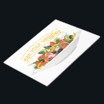 Eat Your Veggies Quote fresh salad mix bowl Notepad<br><div class="desc">Plate full of vegetables and quote</div>