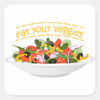 Eat Your Veggies Quote fresh salad mix bowl