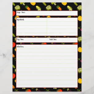 Eat Your Veggies Recipe Sheet