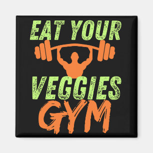 Eat Your Veggies Vegan Funny Motivation Quote Magnet