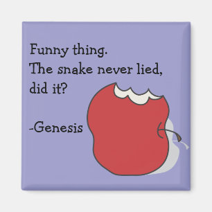 Eaten Apple The Snake Never Lied Genesis Magnet