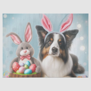 Eater Bunny and Border Collie Dog Tissue Paper