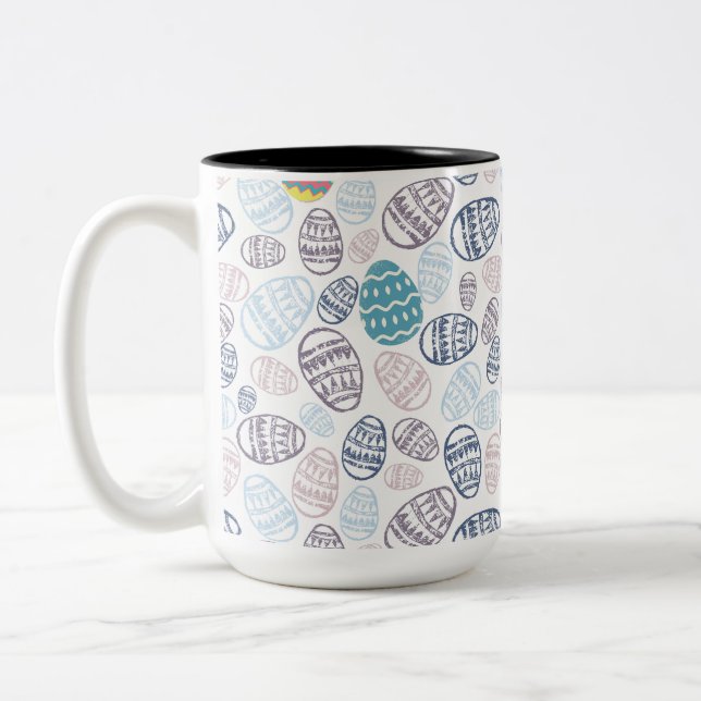Eater egg fun Two-Tone coffee mug (Left)