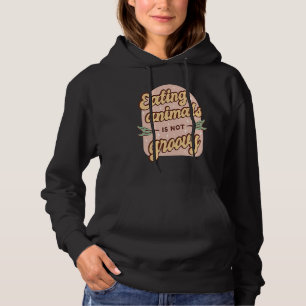 Eating Animals Is Not Groovy Retro Vegan Vegetaria Hoodie