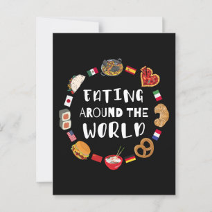 Eating around the world postcard