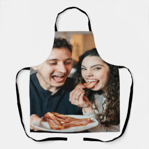 Eating Bacon Photo Customize Personalize Apron
