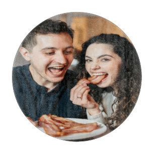 Eating Bacon Photo Customize Personalize Cutting Board