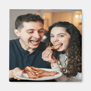 Eating Bacon Photo Customize Personalize Magnet