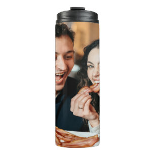 Eating Bacon Photo Customize Personalize Thermal Tumbler