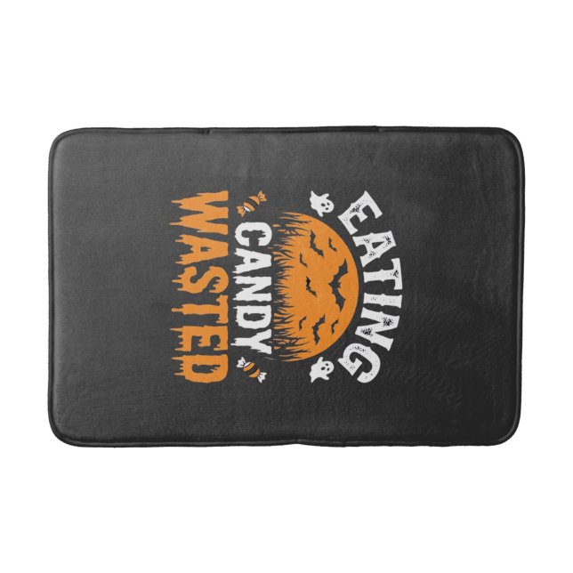 Eating Candy Wasted Halloween Design_1 Bath Mat (Front)