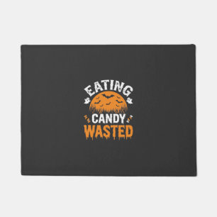 Eating Candy Wasted Halloween Design_1 Doormat