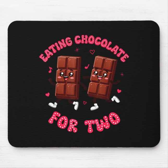 Eating Chocolate For Two Pregnancy Valentines Day  Mouse Pad (Front)