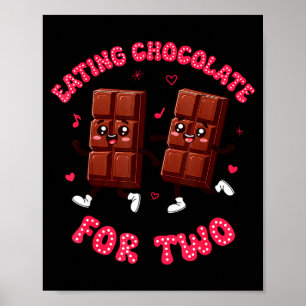 Eating Chocolate For Two Pregnancy Valentines Day  Poster