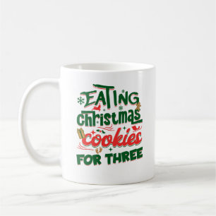 Eating Christmas Cookies For Three Funny Xmas Baby Coffee Mug