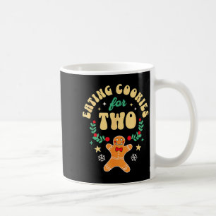 Eating Christmas Cookies For Two - Pregnancy Revea Coffee Mug