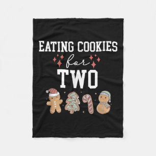 Eating Christmas Cookies For Two Pregnancy Reveal  Fleece Blanket