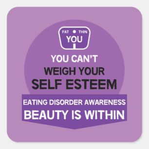 Eating Disorder Support Square Sticker