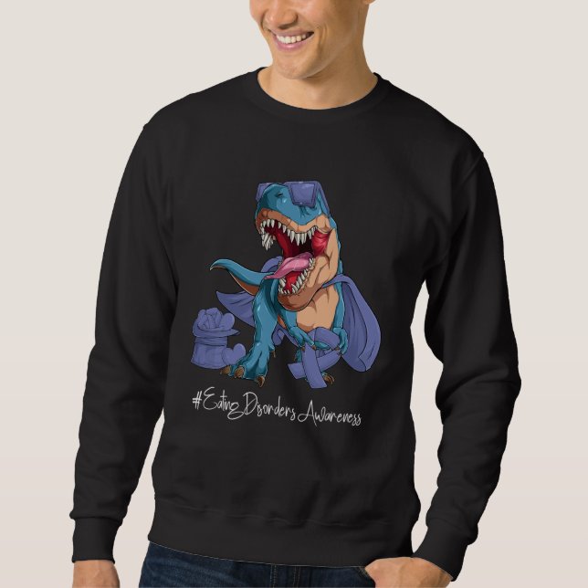Eating Disorders Awareness Month Periwinkle Ribbon Sweatshirt (Front)