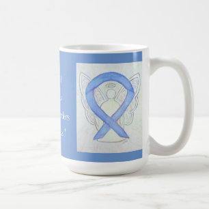 Eating Disorders Awareness Ribbon Angel Custom Mug