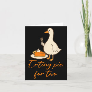 Eating E For Two Thanksgiving Pregnancy Announceme Card