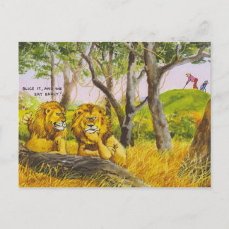 Eating early postcard