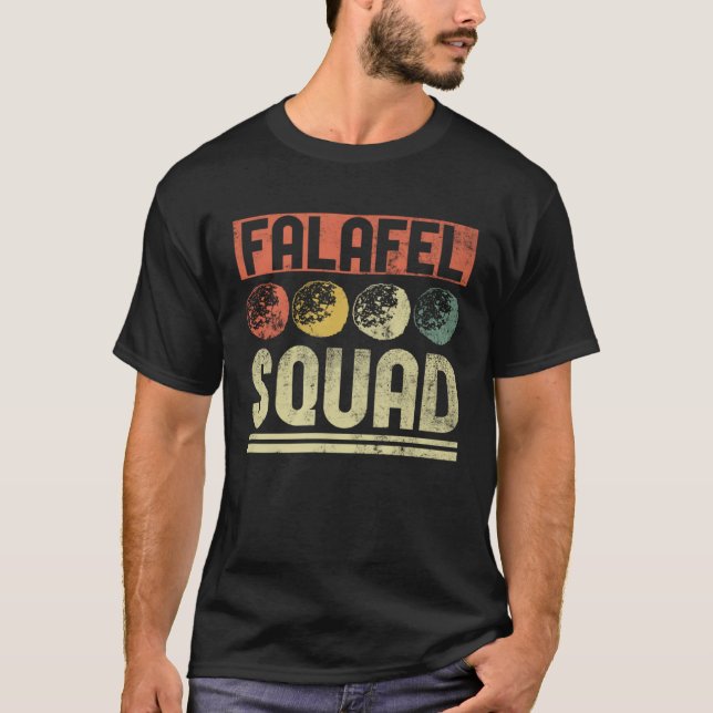 Eating Falafel Hummus Arabic Food Chef T-Shirt (Front)