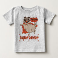 Eating is my superpower red cloak pug comic style