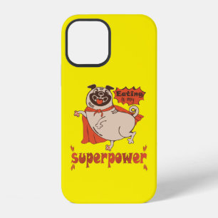 Eating is my superpower red cloak pug comic style iPhone 12 case