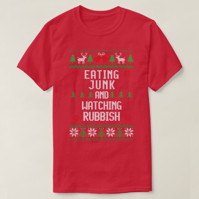 Eating junk and watching rubbish 2 T-Shirt (Design Front)