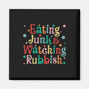 Eating Junk Xmas Food And Watching Rubbish Christm Magnet