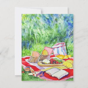 Eating Outside Watercolor Note Cards