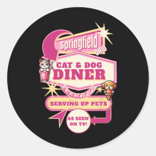 Eating Pets Springfield Ohio Funny Cats Dogs Trump Classic Round Sticker