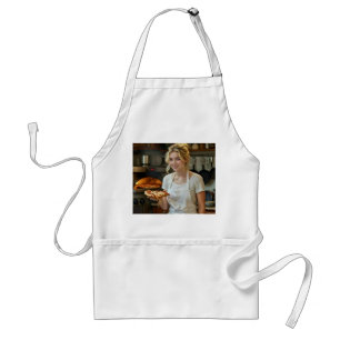 Eating Pizza Photo Personalise Customise Standard Apron